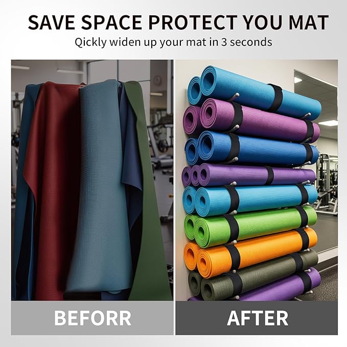 25" Yoga Mat Strap | Slap Band Holder for Carrying and Storage Mats | Rolled Scrunchie Yoga Essential Accessory