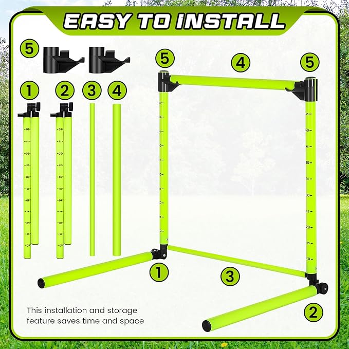 2 Pcs Adjustable Height Training Hurdle 23.62 Inch