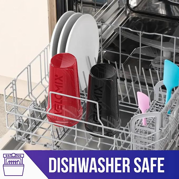 '-2 Pack- 28 oz Protein Shaker Bottles for Protein Mixes - 2x Wire Whisk | Leak Proof Shaker Cups for Protein Shakes | Protein Shaker Bottle Pack | Shakers for Protein Shakes - Black&Red