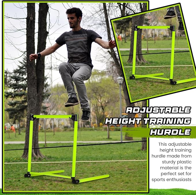2 Pcs Adjustable Height Training Hurdle 23.62 Inch