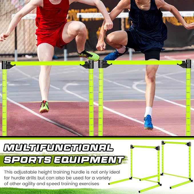 2 Pcs Adjustable Height Training Hurdle 23.62 Inch