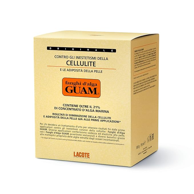 Guam Anti-Cellulite Hot Seaweed Mud ORIGINAL FORMULA | Sculpting Body Wrap To Remove Cellulite, Skin Tightening Treatment For Thighs And Legs, Inches Reduction, 1000 gr
