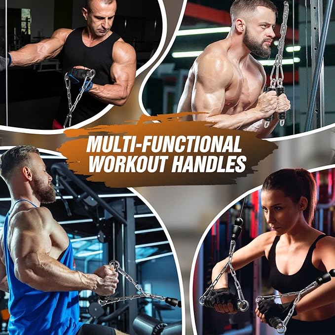 Lat Pull Down Machine Attachment, Tricep Rope Cable Attachment for Gym Cable Machine, Ergonomic Tricep Rope Exercise Handle Accessories for Home Gym
