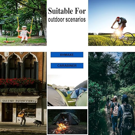 40PCS M5 Black Carabiner Clip, 3/16Inch Snap Hook Quick Link Small Clips, 2'' Spring Carabiner Link Buckle for Fishing Camping Hammock Dog Leashes-220LBS Holding Capacity