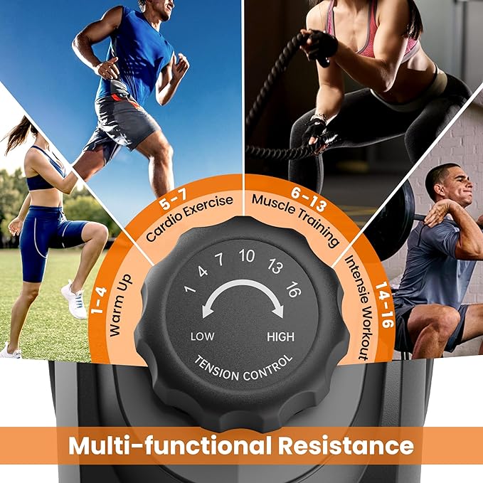 Recumbent Exercise Bike for Home Use, Quiet Recumbent Stationary Bikes for Adults & Seniors, 16-Level Resistance, Adjustable Seat, Supports 400LB, Pulse Sensors & LCD Display