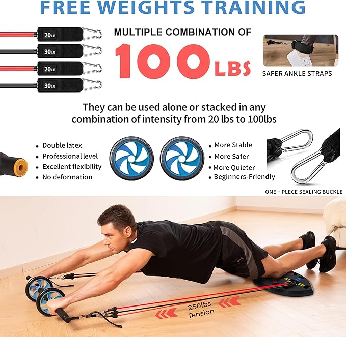 LALAHIGH Portable Home Gym System for Men and 20 Fitness