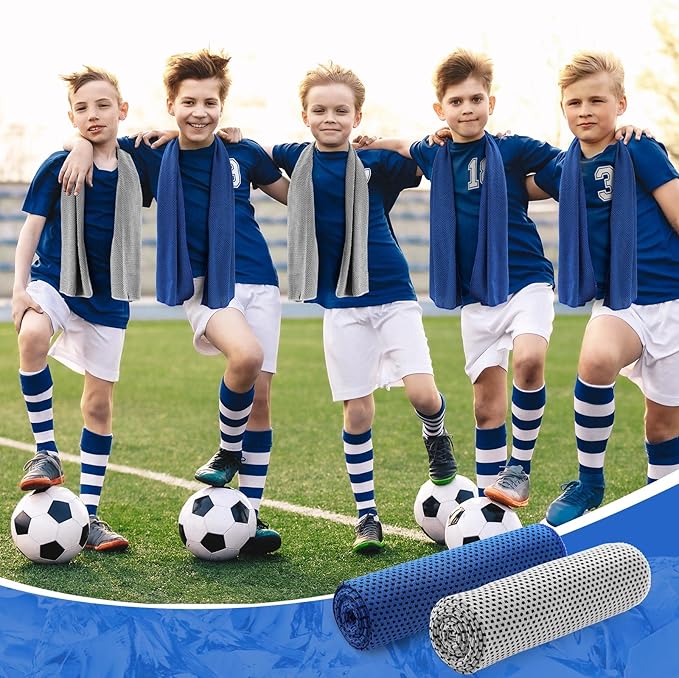 Hosuly 30 Pack Cooling Towels, 40"x12" Ice Breathable Soft Chilly Sweat Rag Microfiber Workout Rags for Gym Cooling Towels for Neck and Face for Yoga Golf Sport Running