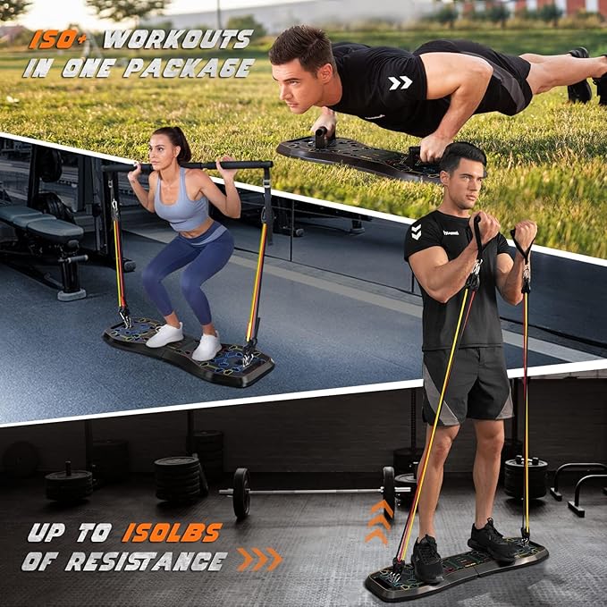 LALAHIGH Home Workout Equiptment: Portable Exercise Push Up Board 20 Fitness