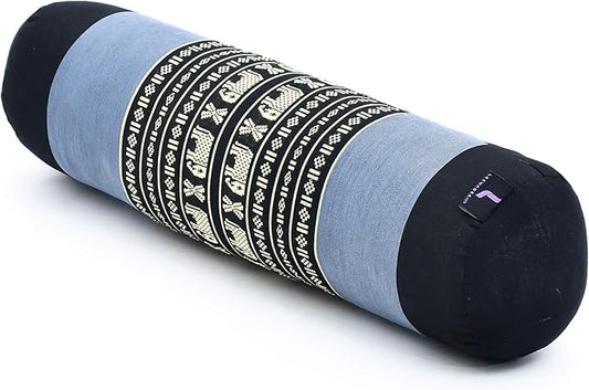 Leewadee Small Yoga Bolster – Shape-Retaining Cervical Neck Roll, Tube Pillow for Comfortable Reading, Kapok Filling, 22 x 6 x 6 inches