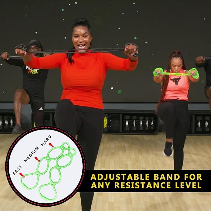 Walk at Home Workout Bands 7 Ring Adjustable Resistance Bands for Working Out Home Workout Walking Exercise Workout Bands Fitness Program Exercise Bands Stretch Bands for Recovery