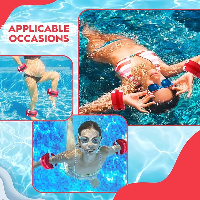 2 Pcs Foam Swim Aquatic Cuffs Equipment Water