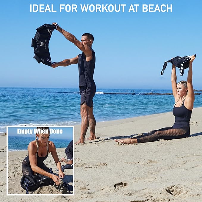 Elite Sports Bulgarian Canvas Bag, Fitness Canvas MMA Gym Cross Workout Training Sandbag 17, 25, 33, 45 lbs (UNFILLED)