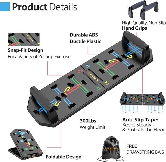 LALAHIGH Push Up Board 18 in 1 Push