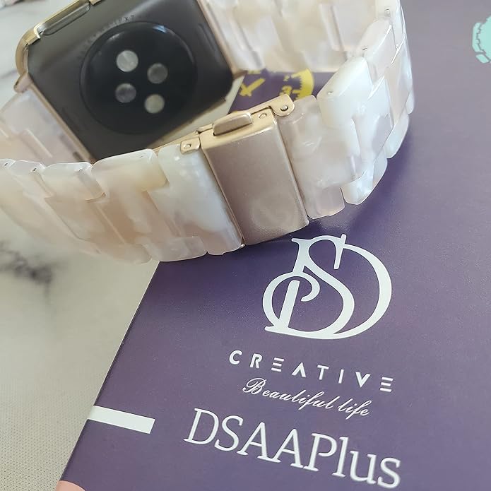 DSAAplus Compatible with Fitbit Versa4/Sense2/Versa3/Sense, Versa/Versa 2/Versa Lite/Versa SE Bands Resin Fashion Smartwatch Replacement Wristband Strap for Women Men