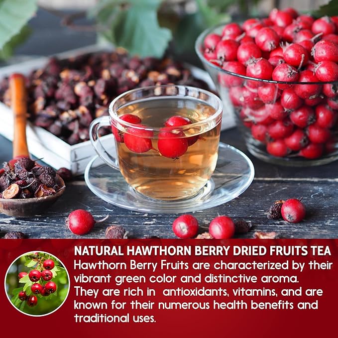 FreshDrinkUS, 16oz Premium Dried Hawthorn Berries β All-Natural, Non-GMO, Perfect for Tea, Smoothies, Baking & Snacking β Healthy, Versatile Superfood