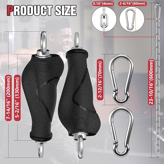 Lat Pull Down Machine Attachment, Tricep Rope Cable Attachment for Gym Cable Machine, Ergonomic Tricep Rope Exercise Handle Accessories for Home Gym