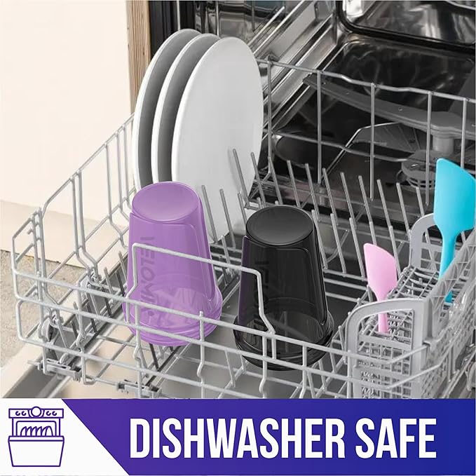 '-2 Pack- 20 oz Protein Shaker Bottles for Protein Mixes - 2x Wire Whisk | Leak Proof Shaker Cups for Protein Shakes and Pre Workout | Protein Shaker Bottle Pack (Purple&Black)