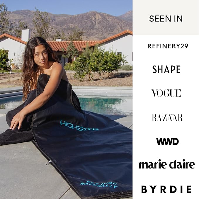 HigherDOSE Infrared Sauna Blanket - Personal Sauna to Relax & Detox Your Body and Mind - Portable Sauna Blanket for Home Sauna Therapy - Plush Thermal Blanket with Far Infrared Heat