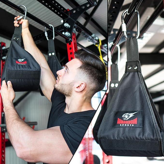 Premium Ab Slings Straps - Rip-Resistant Heavy Duty Pair for Pull Up Bar Hanging Leg Raiser Fitness - Ab Exercise Equipment, Superb Arm Padding for Abdominal Training Workout Equipment