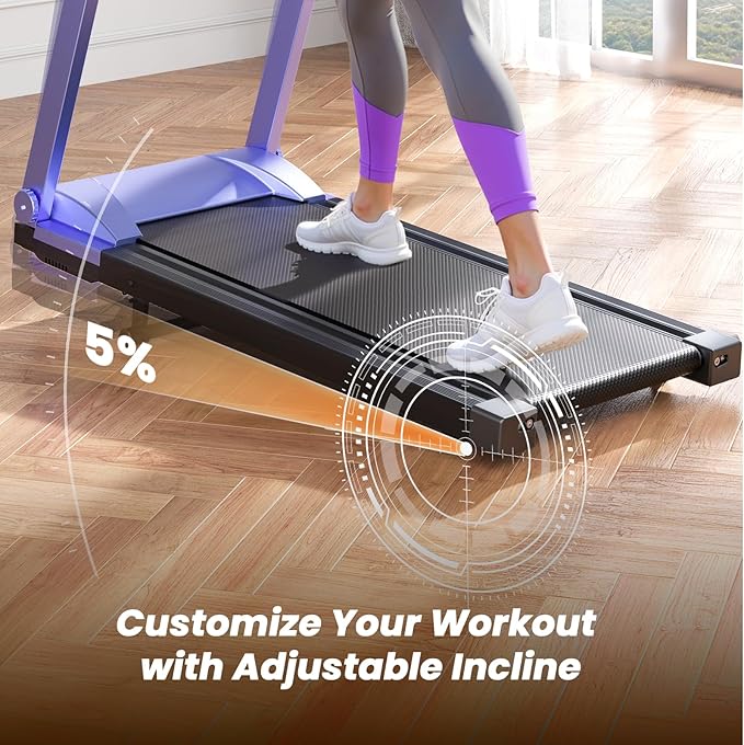 Treadmills for Home, 4-in-1 Foldable Treadmill with Incline, 300 LBS Capacity Running Treadmills for Home Small Spaces with Handles, 3.0 HP Folding Treadmill with Smart APP