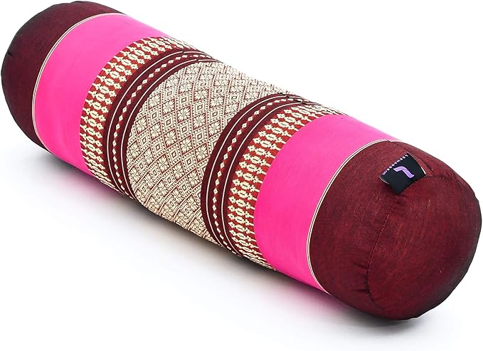 Leewadee Small Yoga Bolster – Shape-Retaining Cervical Neck Roll, Tube Pillow for Comfortable Reading, Kapok Filling, 22 x 6 x 6 inches