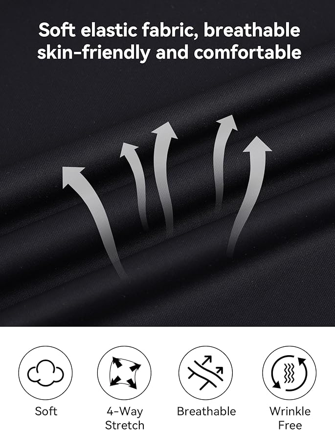 Esabel.C Jacquard Golf Shirts for Men Moisture Wicking Short Sleeve Performance Dry Fit Active Mens Polo Shirts