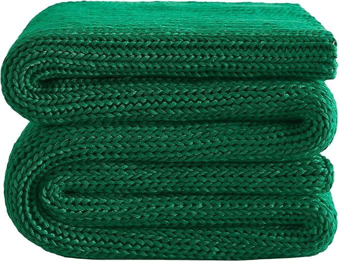 L'AGRATY Knitted Weighted Blanket - 50"x60" 7lbs Cooling Chunky Knit Heavy Blanket for Adults Braided Crochet Throw Thick Cable Yarn Knit Decorative No Beads Evenly Weighted Machine Washable