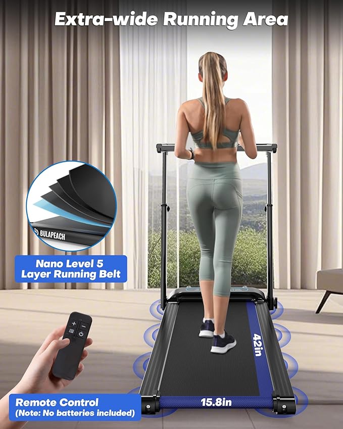 Walking Pad with Incline, 3 in 1 Under Desk Treadmill with Handle Bar Removable Desk Workstation & Device Holder, 3.5HP Foldable Treadmills with 300lbs Capacity for Home Office