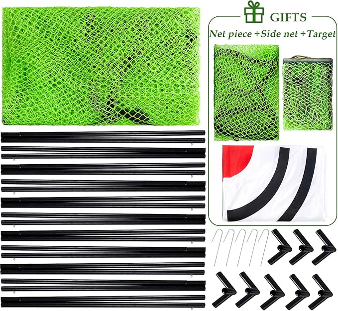 Golf Practice Hitting Nets for Backyard Driving Indoor Use Heavy Duty Practice Golf Driving Nets for Backyard Premium Portable Golf Impact Nets Cages with Frame