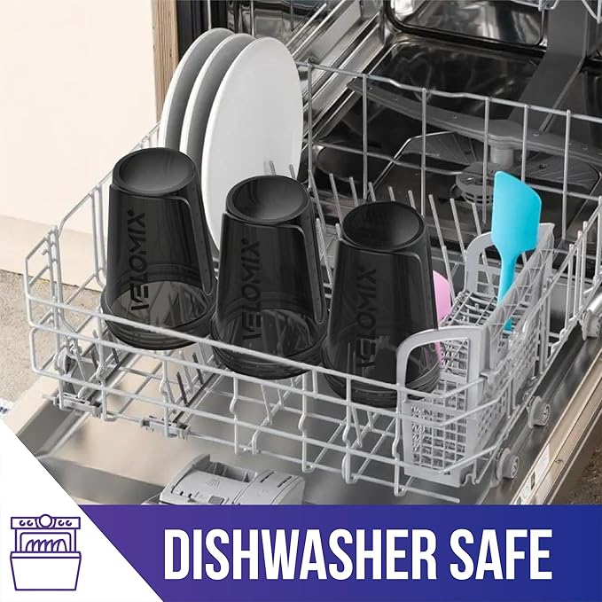 '-6 PACK- Shaker Cups for Protein Shakes 20 oz - 6x Wire Whisk | Leak Proof Protein Shaker Bottle for Protein Shakes, Shaker Bottle Pack for Pre & Post Workout, Shaker Cup (ALL IN BLACK)