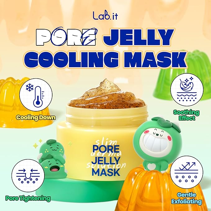 Lab.it Pore Cleansing Travel Kit (5EA)– Korean Skincare Discovery Set for Teens with Cleansing Balm, Rice Cleanser, Clay Mask, Salt & Jelly Mask, Travel-Size Face Mask Kit for Sensitive Skin, Gift Set