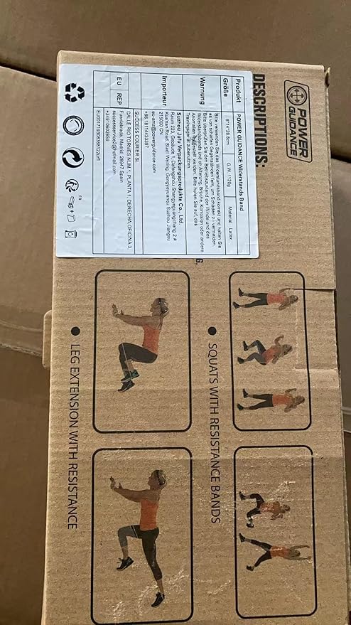 POWER GUIDANCE Pull Up Assist Bands - Stretch Resistance Band - Mobility Band - Powerlifting Bands - by Perfect for Body Stretching, Powerlifting, Resistance Training