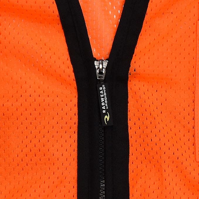 Radians SV65 Heavy Duty Surveyors Safety Vest with Zipper, Large Plan Pocket, Hi-Viz Green or Hi-Viz Orange