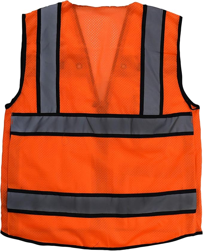 Radians SV65 Heavy Duty Surveyors Safety Vest with Zipper, Large Plan Pocket, Hi-Viz Green or Hi-Viz Orange