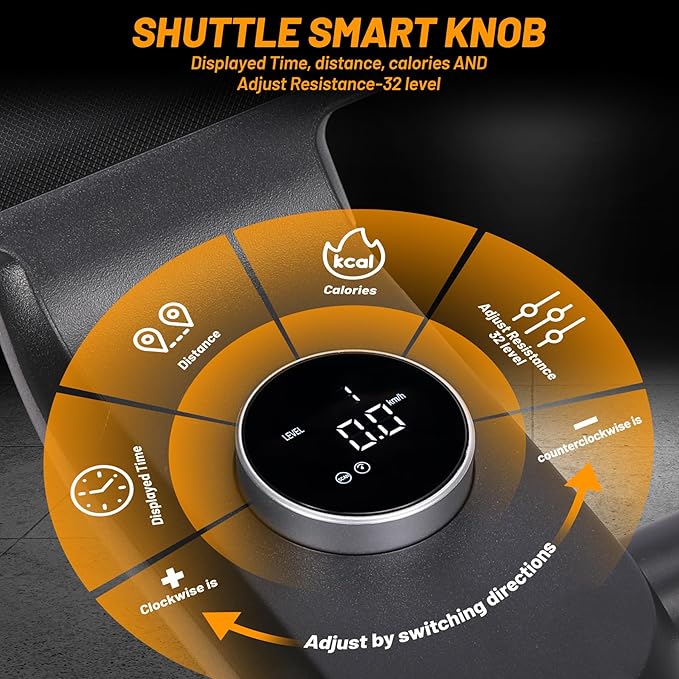 Stationary Bikes for Home,Electromagnetic Control Exercise Bike,Indoor Cycling Bike with Shuttle Smart Knob,Magnetic Resistance/Brake Pad, Low Noise with App, Upgraded Version Seat