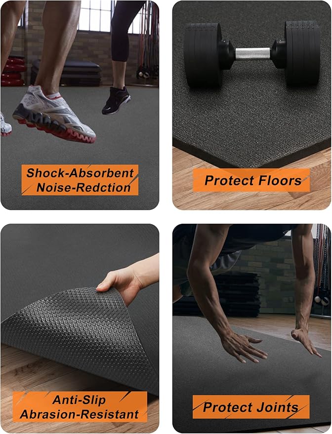 Large Exercise Mat 8'x5' 12'x6' Workout