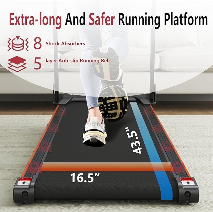 Foldable Treadmill with Incline Treadmill with Home Removable Desk Workstation 3.0 HP 3 in 1 Folding Small Compact Walking Treadmills 300 Lbs Capacity for Home Office