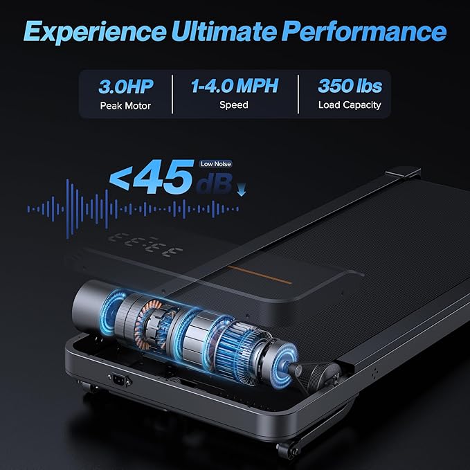 WELLFIT Walking Pad Treadmill with 10% Auto/Manual Incline for Home Office Apartment– 360 LBS Capacity, Under Desk Treadmill with Hiking Climbing Mode for Efficient Fat-Burn, Wide Running Belt