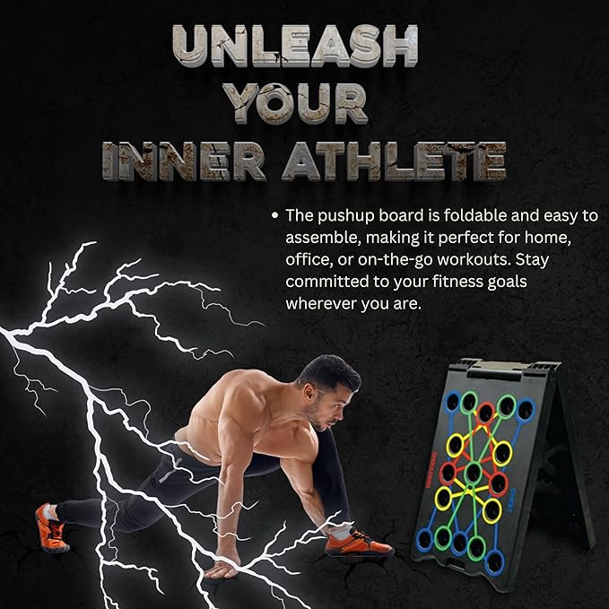 LALAVILLE Push Up Board Fitness 2024 34 in 1 Push 2x Pushup 2x Resistance 1x Jump 1x Wrist 1x Bag, 5x Yoga