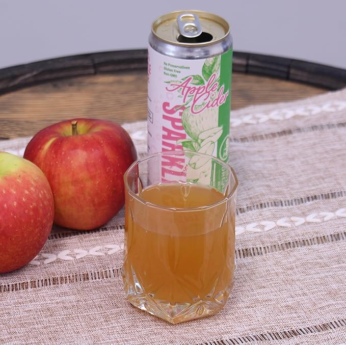 Kauffman Orchards Sparkling Apple Cider, 12 oz. Can (Pack of 24)