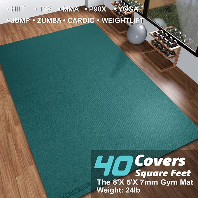 Large Exercise Mat 8'x5' 12'x6' Workout