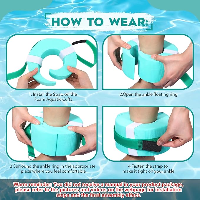 2 Pcs Foam Swim Aquatic Cuffs Equipment Water