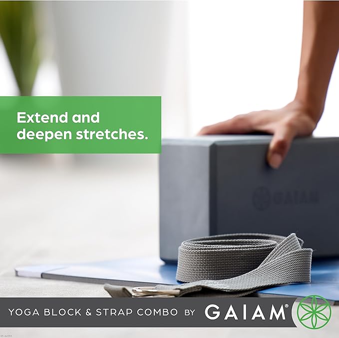 Gaiam Yoga Block - Supportive Latex-Free Eva Foam - Soft Non-Slip Surface with Beveled Edges for Yoga, Pilates, Meditation - Yoga Accessories for Stability, Balance, Deepen Stretches