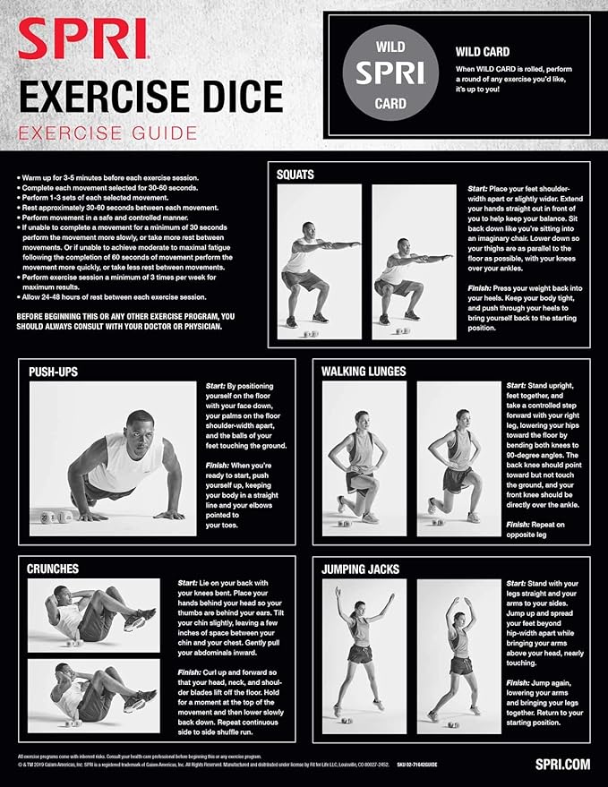 SPRI Exercise Dice (6-Sided) - Game for Group