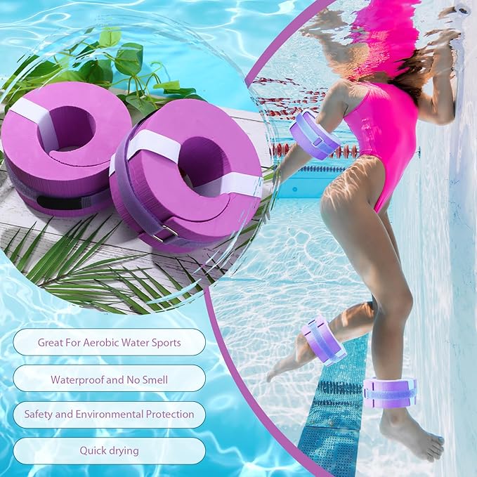 2 Pcs Foam Swim Aquatic Cuffs Equipment Water