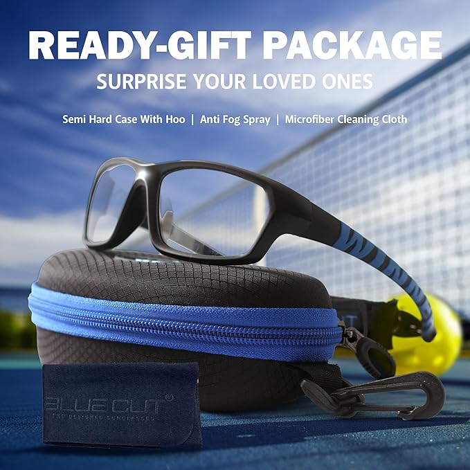 BLUE CUT Sports Protection Goggles, Anti-Fog Lenses Safety Glasses for Basketball, Pickleball and All Outdoor Sports