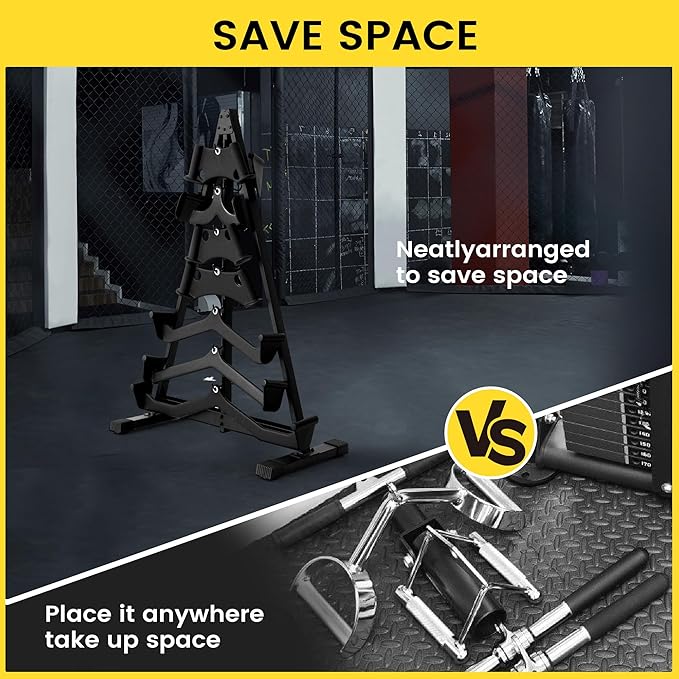 LAT Pull Down Bar Storage Rack Portable, Floor Standing Cable Attachment Organizer
