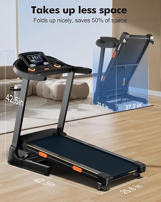 8.7MPH Walking Pad Treadmill for Home with Incline, 3.5HP Real Brushless Treadmill with Incline 350 lb Capacity, Double Deck Running Desk Treadmills Support App and Pre-Set Mode