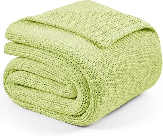 L'AGRATY Knitted Weighted Blanket - 48"x72" 15lbs Cooling Chunky Knit Heavy Blanket for Adults Braided Crochet Throw Thick Cable Yarn Knit Decorative No Beads Evenly Weighted Machine Washable