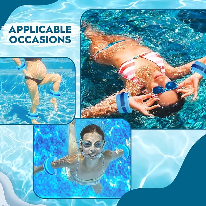 2 Pcs Foam Swim Aquatic Cuffs Equipment Water
